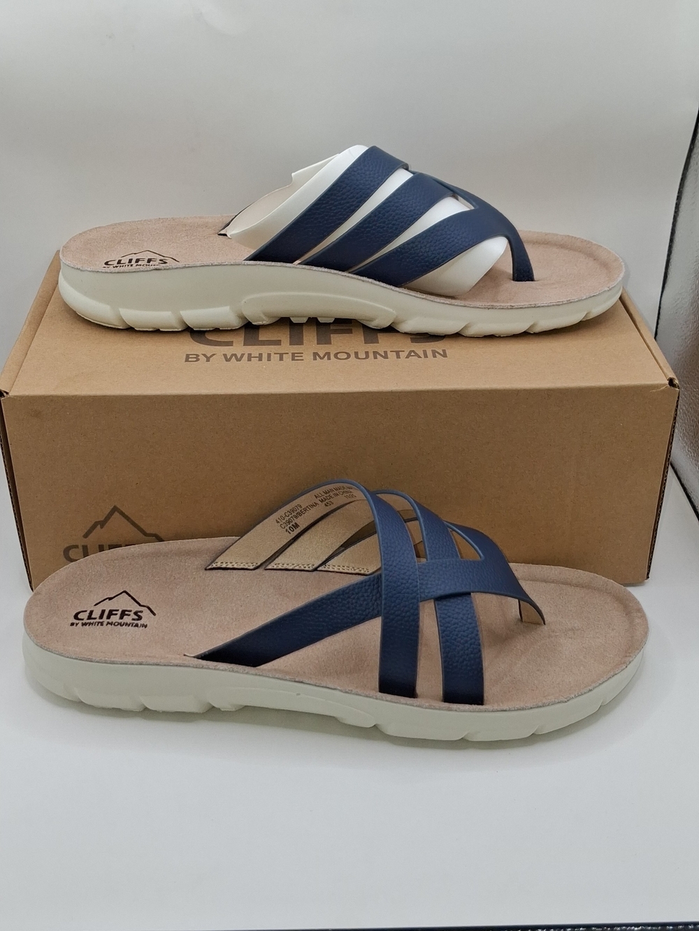 cliffs by white mountain sandals Bertina Dark Blue Size 10 NIB
